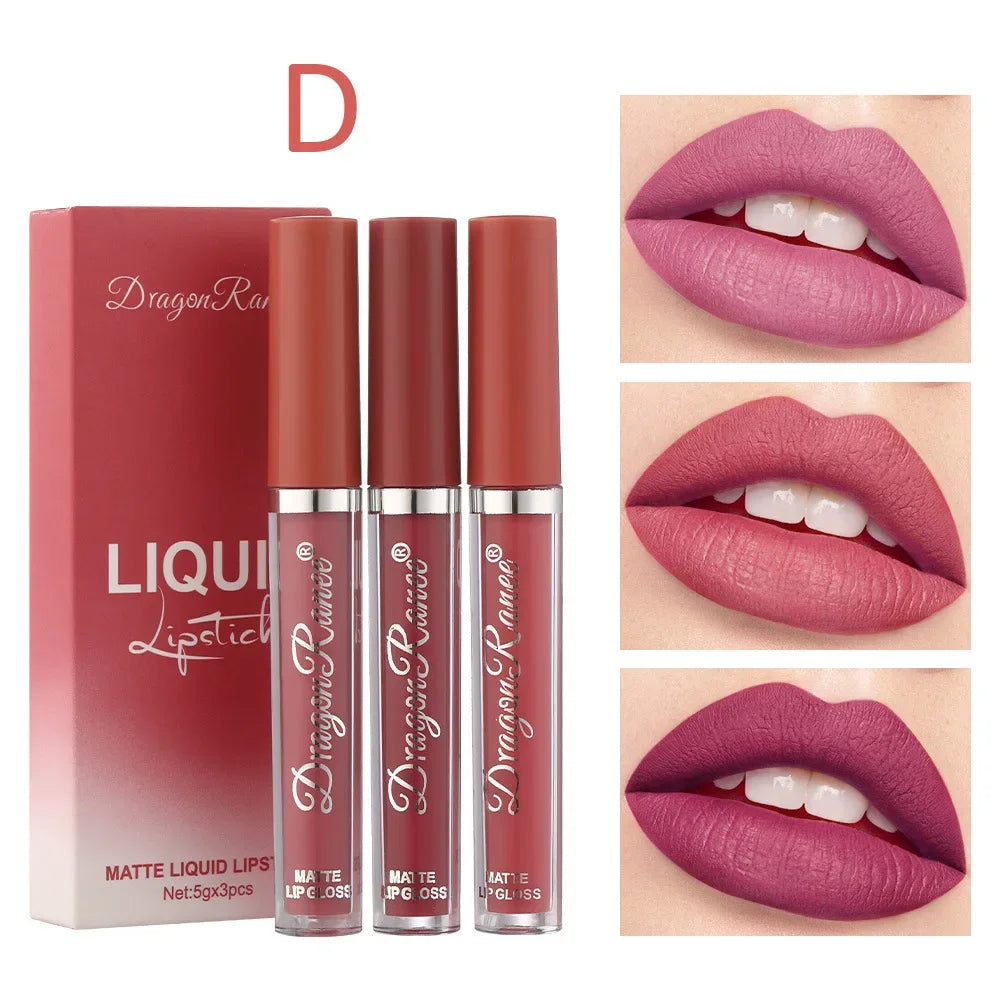 💄 3 Pcs Long Lasting Liquid Lipstick Set – Matte & Waterproof 👀