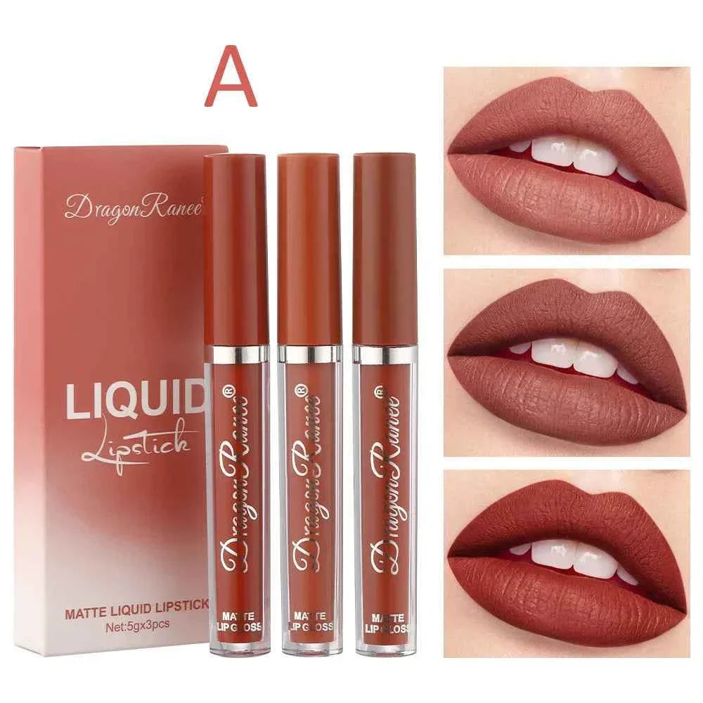 💄 3 Pcs Long Lasting Liquid Lipstick Set – Matte & Waterproof 👀