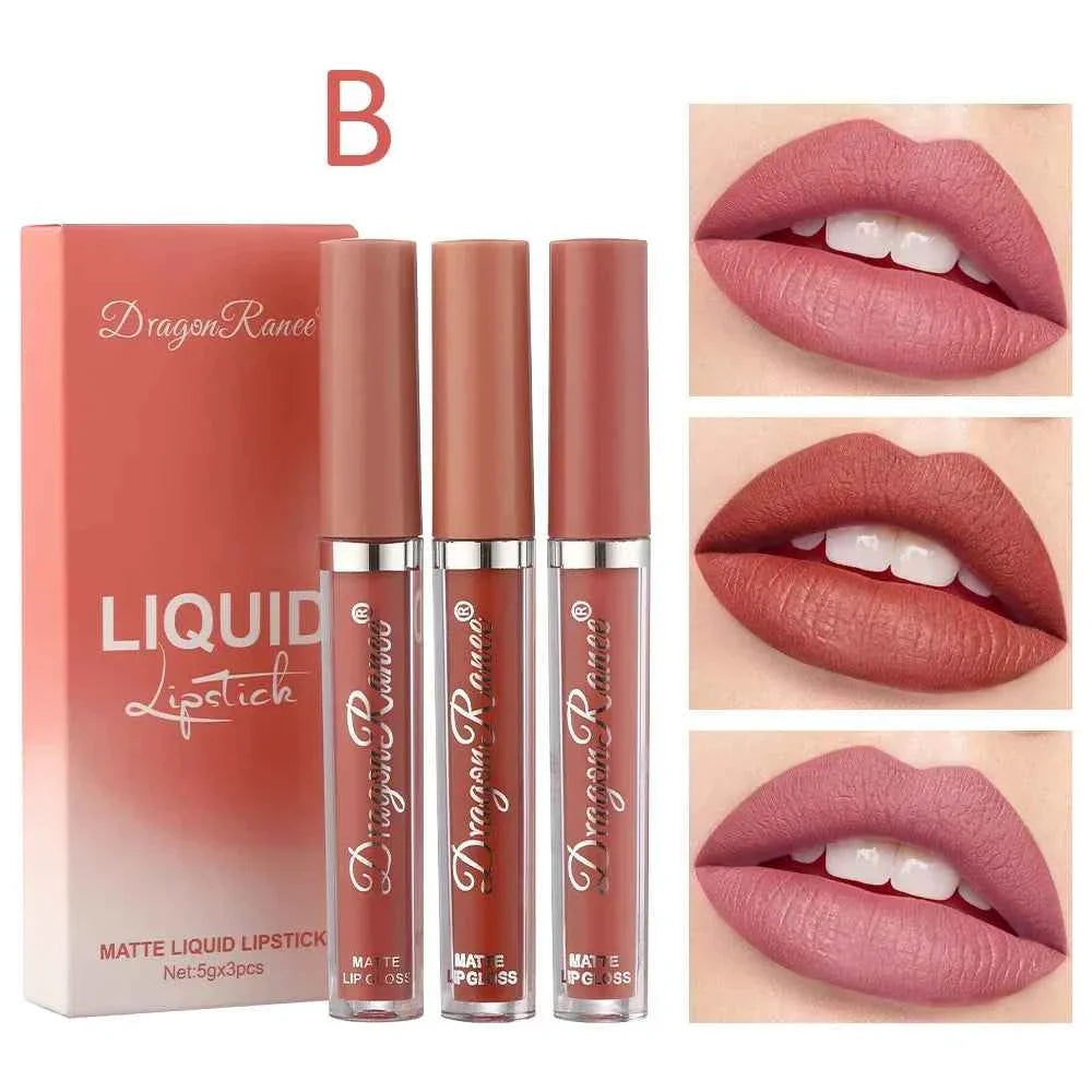 💄 3 Pcs Long Lasting Liquid Lipstick Set – Matte & Waterproof 👀